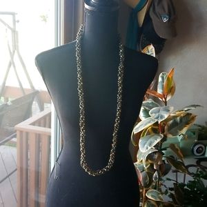 Beautiful beaded necklace. Blue green bronze.   7/20 list